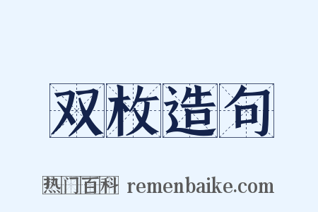 双枚造句是什么意思的图片